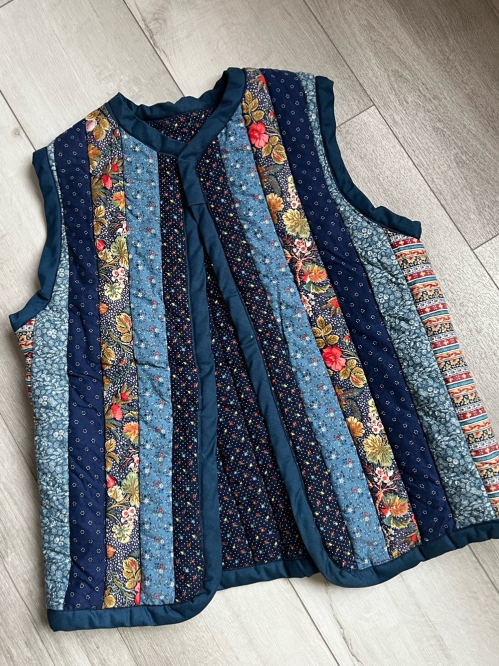 Vintage style Handmade Quilted Vest